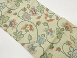 花唐草模様織出し名古屋帯